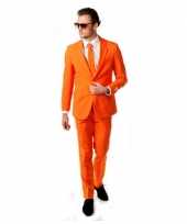 Carnaval leuk oranje kostuum inclusief das