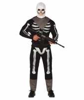 Carnaval skelet soldaat verkleed kostuum heren