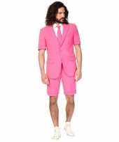Carnaval summersuit roze heren kostuum