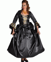 Carnaval zwarte leuk hertoginkostuum jurk