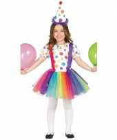 Carnavalskleding clownsjurk kinderen kostuum